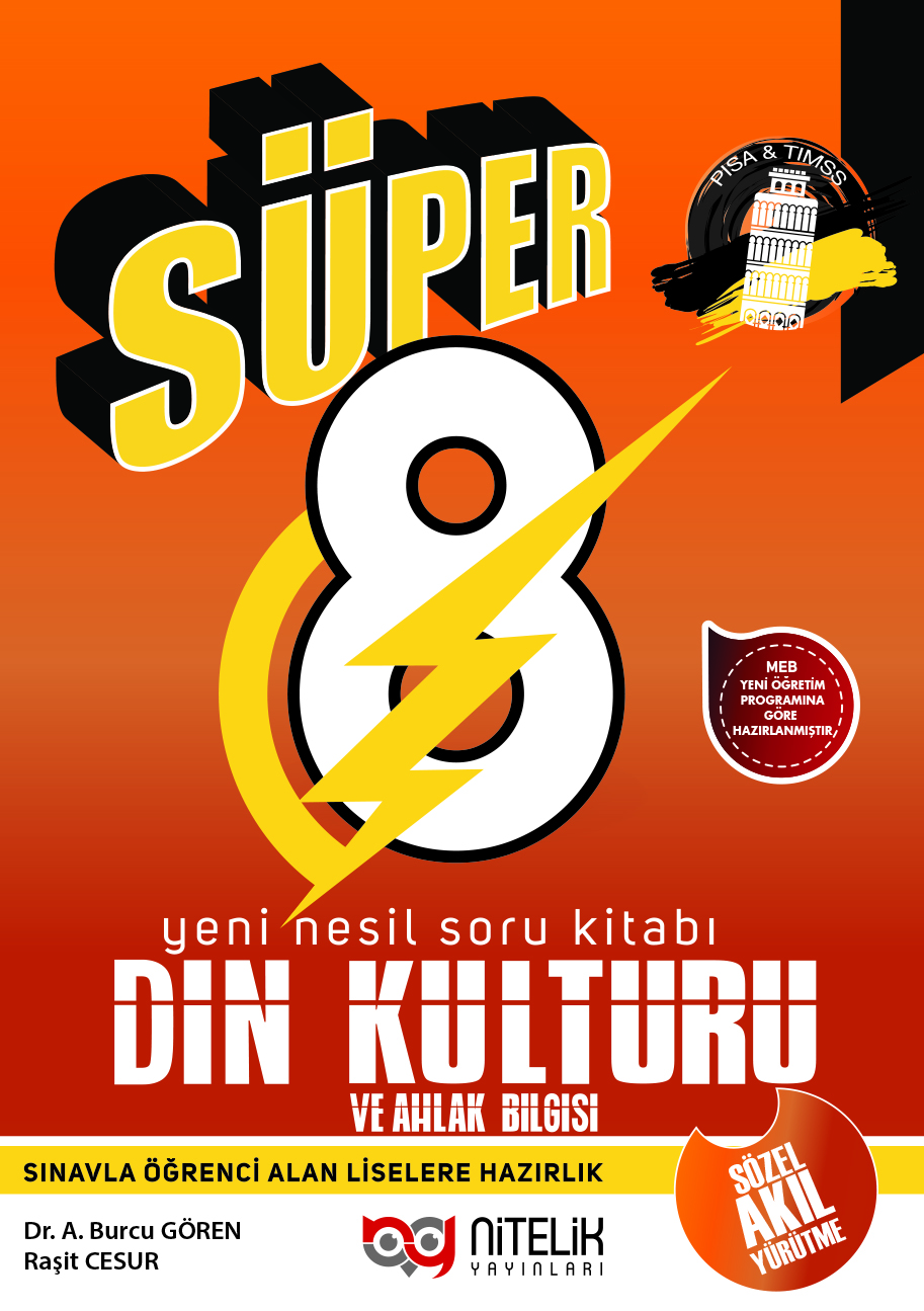 Süper 8. Sınıf Din Kültürü ve Ahlak Bilgisi Yeni Nesil Soru Kitabı kapak görseli